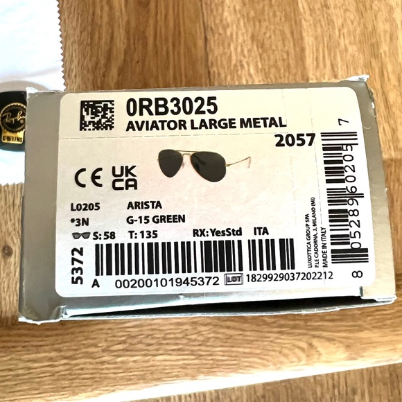 Ray-Ban Lights Green G-15 Lens Set - Picture 5 of 5